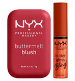 NYX Buttermelt Blush Back and Butta 10 5g Buttergloss Bling Lip Gloss Shimmer Down 8ml Duo