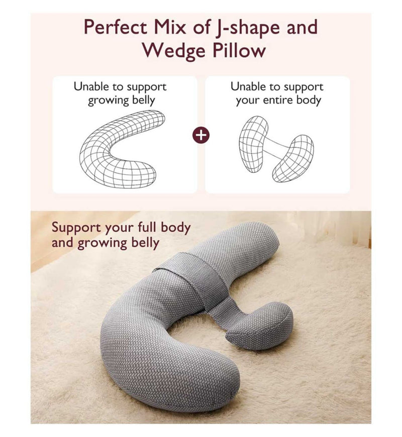 Momcozy F Shaped Maternity Pillow, imported from the UK