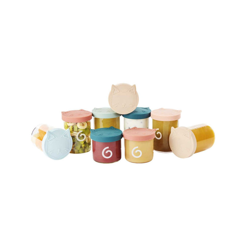Babymoov Isy Bowls Glass Food Storage Set 9 Pieces - British product