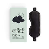 Masque de sommeil en satin noir Silver Cloud
