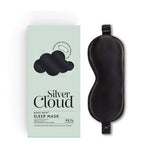 Silver Cloud black satin sleep mask, imported from the UK