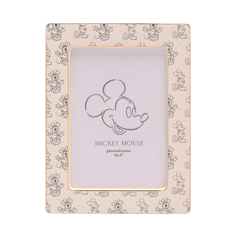 Disney Mickey Minnie ceramic photo frame 4x6 inch, UK version