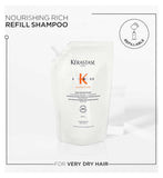 Kérastase Nutritive Bain Satin Riche Shampoo Refill 500ml (British brand)