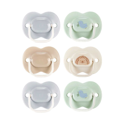 Boots Tommee Tippee Anytime Soothers Symmetrical Blue Neutrals 6 Pack- Buy online at McGrocer