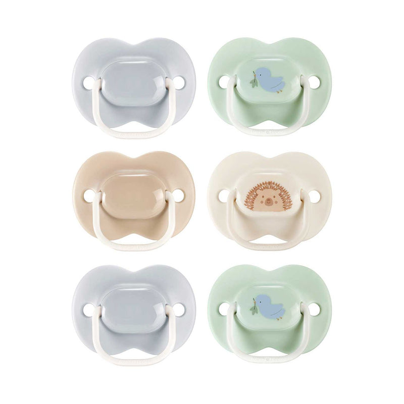 Tommee Tippee Soothers Symmetrical Blue Neutrals 6 Pack (British brand)