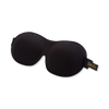 Black contoured sleep mask with domed design for eyelash comfort - British product