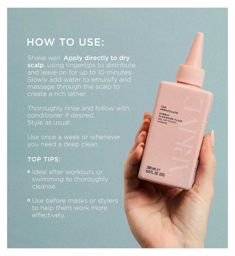ARKIVE The Immaculate Hybrid Cleansing Fluid 200ml - British product