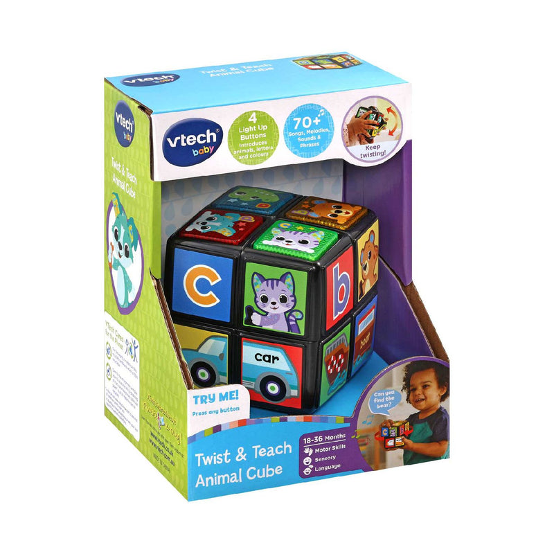 VTech Twist and Teach Animal Cube baby toy (British brand)