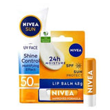 NIVEA SUN Face Cream & Lip Balm bundle 50ml+4.8g, imported from the UK