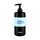 Wild black reusable body care bottle (British brand)