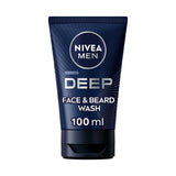 Boots NIVEA Men Deep Darkwood Face & Beard Wash Cleanser 100ml- Buy online at McGrocer