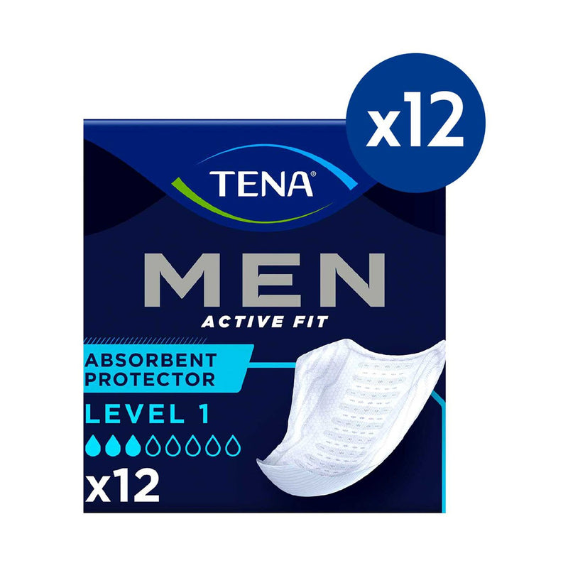 Tena Men Level 1 pads 12 pack bundle, imported from the UK