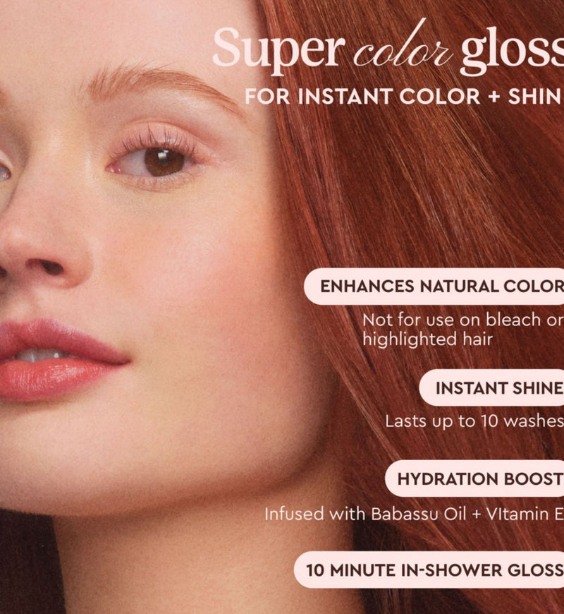 Glaze Supergloss Auburn Spice conditioning hair gloss 190ml (British brand)