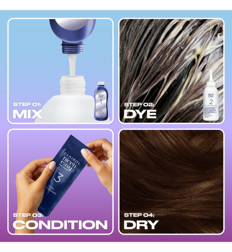 Clairol semi-permanent hair dye Medium Brown - British product