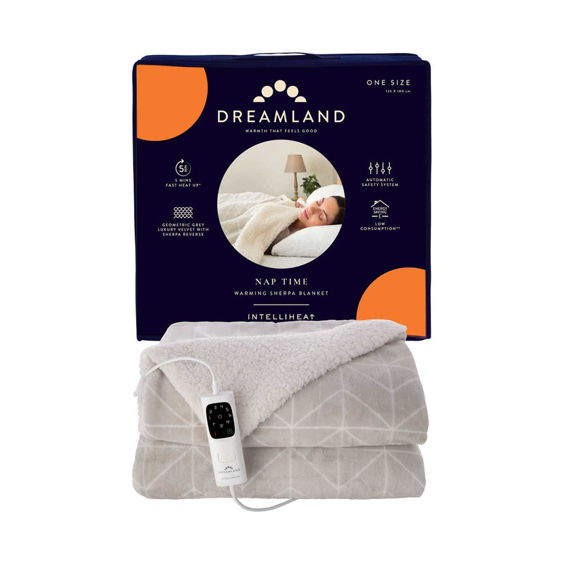 Dreamland Naptime Sherpa electric blanket 180x135cm - British product