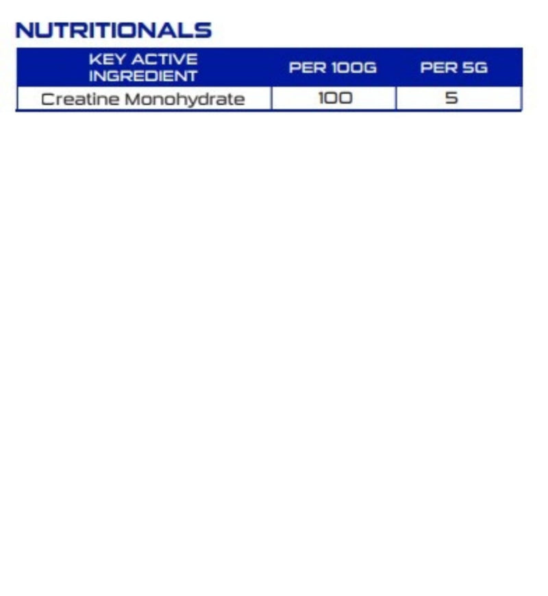 SCI-MX creatine monohydrate powder 250g, imported from the UK