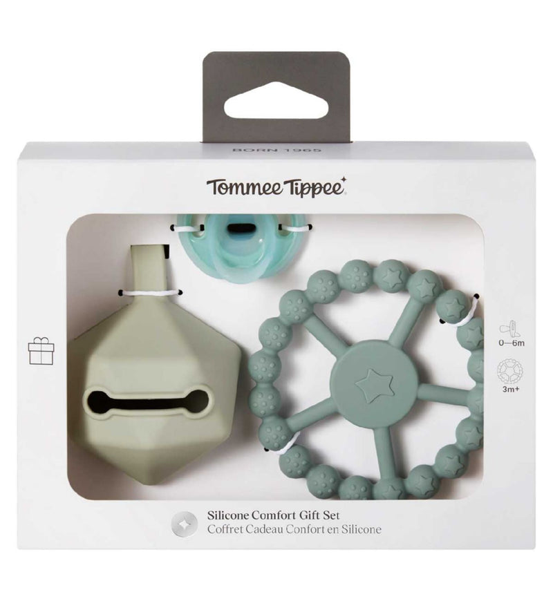 Tommee Tippee silicone comfort gift set green, imported from the UK
