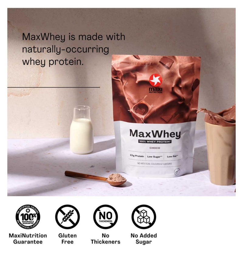Maxi Nutrition whey protein powder chocolate 420g, imported from the UK