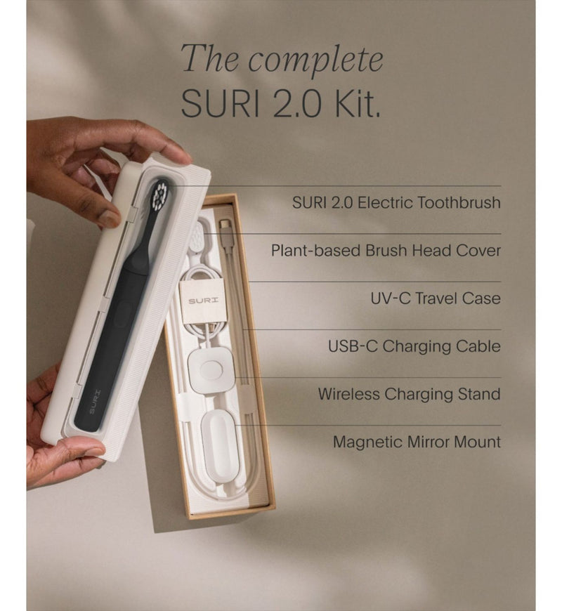 SURI 2.0 sonic toothbrush black UV case - British product