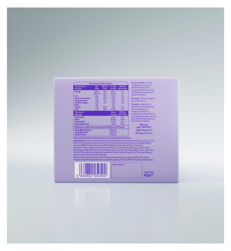 DIRTEA Mushroom Cacao 7 Sachets - British product