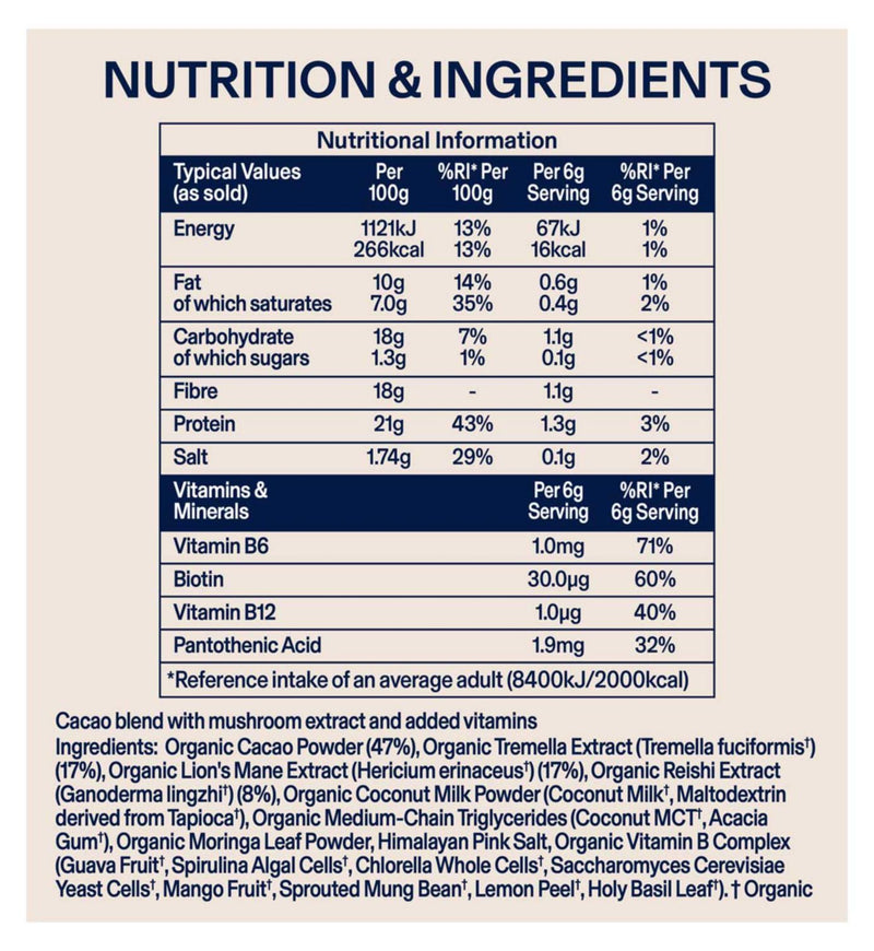 DIRTEA Mushroom Cacao 7 Sachets - British product