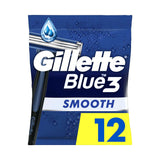 Gillette Blue3 Smooth men's disposable razors 12-pack (British brand)