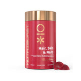 Nutriburst hair skin nails vitamin gummies strawberry 60 count, UK version