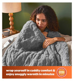 Silentnight Super Cosy Heated Throw Charcoal 120 x 160cm (British brand)