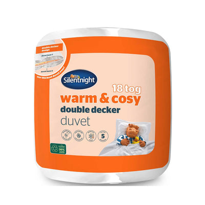 Boots Silentnight Warm and Cosy Double Decker 18 Tog Duvet King- Buy online at McGrocer