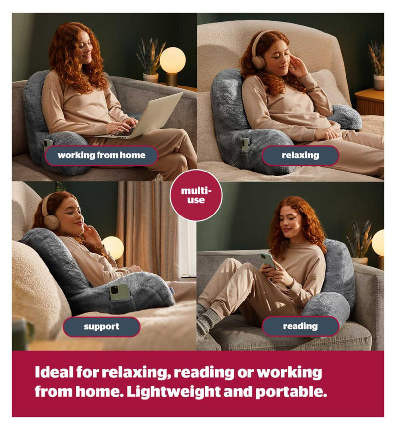 Silentnight Cuddle Fleece Support Pillow Grey - British product