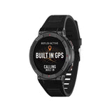 Reflex Active Series 43 black silicone strap GPS smartwatch - British product