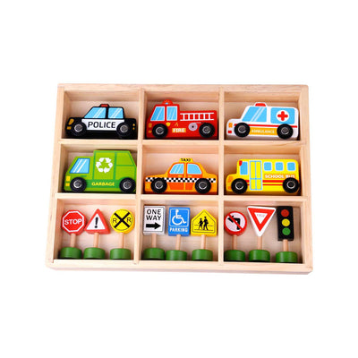 Boots Tooky Toys Wooden Transportation Street Signs Playset- Buy online at McGrocer