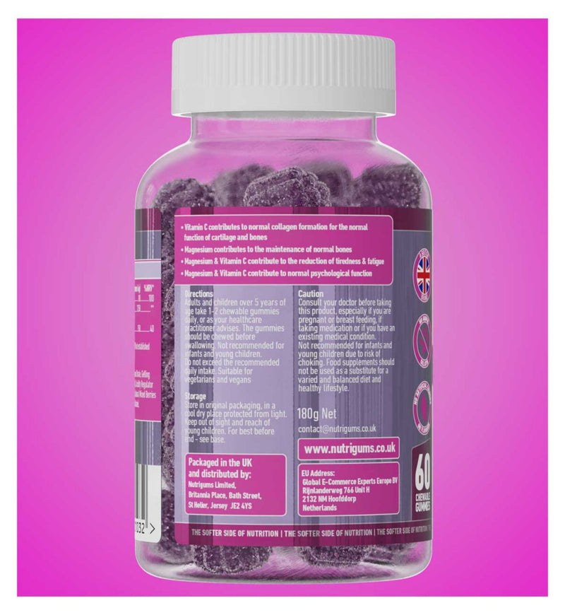 Nutrigums magnesium citrate gummies 60s - British product