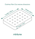 Miniuno Coolmax cot mattress 120x60cm (British brand)