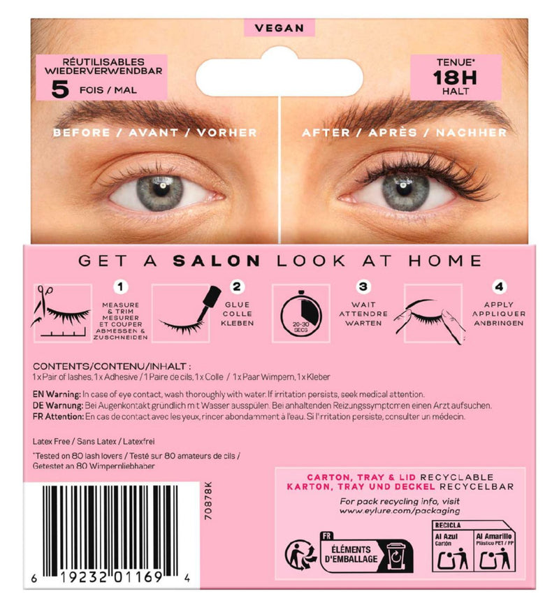 Eylure No212 false lashes with adhesive (British brand)
