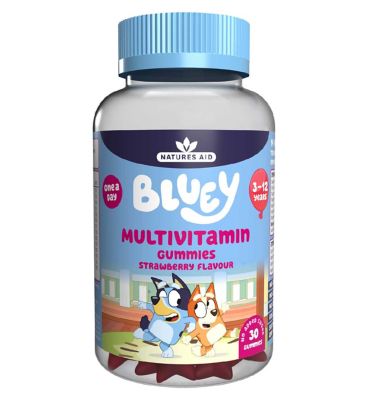 Natures Aid Bluey Gummies Immunity Mixed Berry Flavor Gummies 30s
