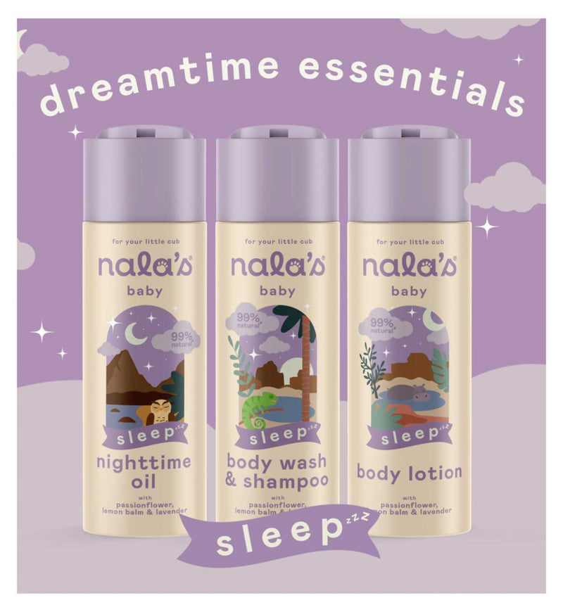Nala's Baby Body Lotion Sleep 200ml, imported from the UK