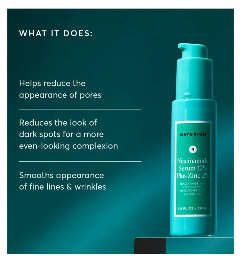 Naturium Niacinamide Serum 12% Plus Zinc 2% 30ml, imported from the UK