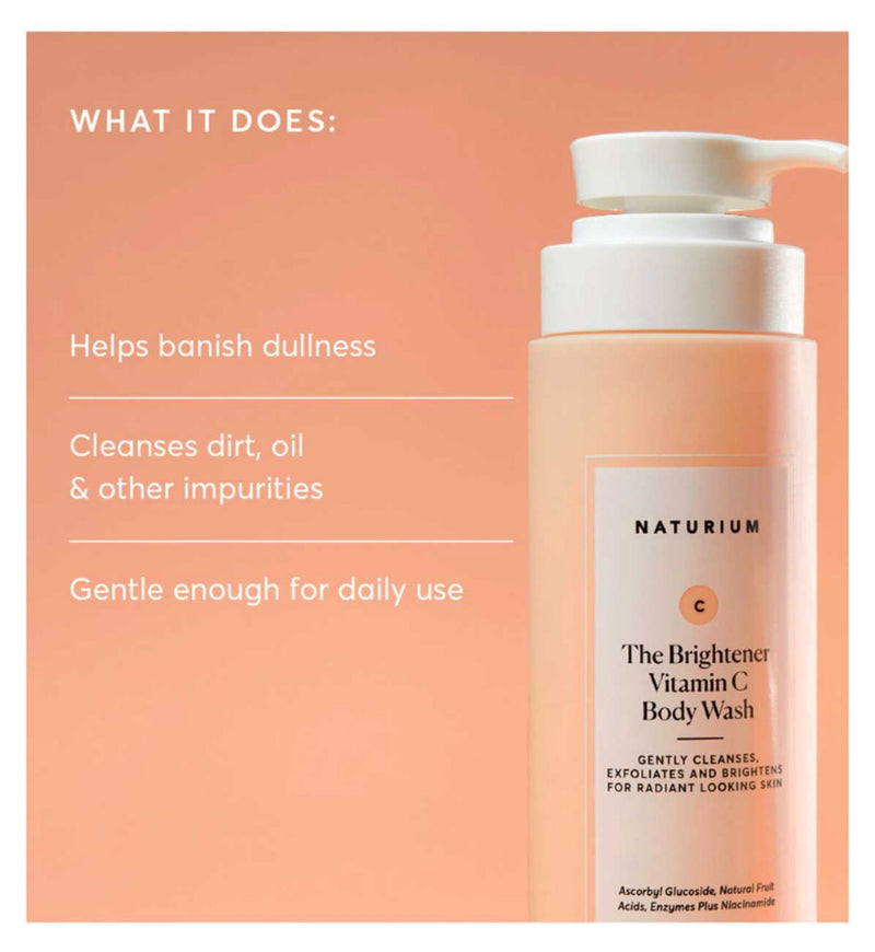 Naturium Vitamin C Brightening Body Wash 500ml, imported from the UK