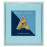 Landon Tyler Alphabet Letter A Bergamot Lime Basil Scented Candle 140g