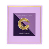 Landon Tyler Alphabet Candle Letter C Bergamot Lime Basil Candles 140g