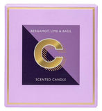 Landon Tyler alphabet candle letter C Bergamot Lime Basil 140g, UK version