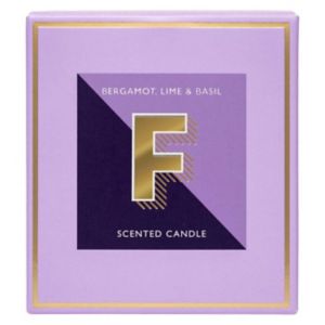 Boots Landon Tyler Alphabet Candle Letter F Bergamot Lime Basil Candles 140g- Buy online at McGrocer