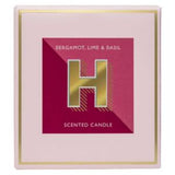 Boots Landon Tyler Alphabet Candle Letter H Bergamot Lime Basil Candle 140g- Buy online at McGrocer