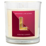 Landon Tyler Letter L Scented Candle Bergamot Lime Basil 140g