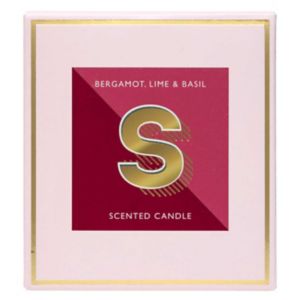 Landon Tyler Alphabet-Kerze Buchstabe S Bergamotte Limette Basilikum Kerze 140g