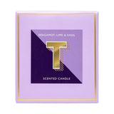 Landon Tyler scented candle letter T 140g, UK version