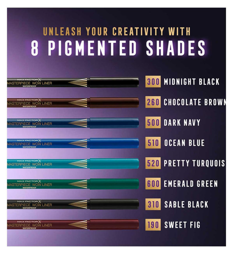 Max Factor Masterpiece Wow Waterproof Eyeliner, imported from the UK