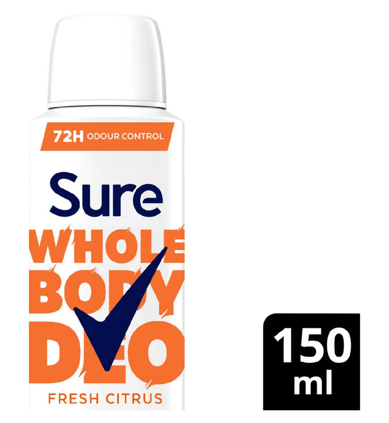 Sure Women Fresh Citrus Whole Body Deodorant 150ml, UK version