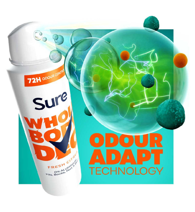 Sure Women Fresh Citrus Whole Body Deodorant 150ml, UK version